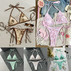 Damen Triangel-Bikini mit luxuriöser Stickerei R&B