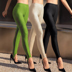 Damen Glamouröse Leggings mit schimmerndem Effekt und hoher Taille