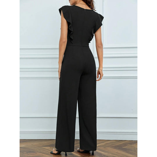 Damen Overall mit Rüschendetail R&B