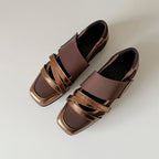Damen Modische Ballerina-Schuhe mit dekorativen Metallic-Details R&B