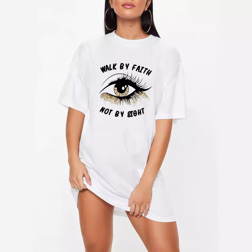 Damen Oversized T-Shirt mit inspirierendem Schriftzug und auffälligem Grafikdesign R&B