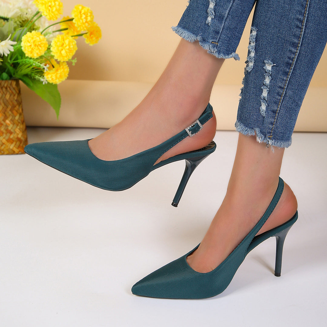 Damen Slingback Pumps mit elegantem Spitzer und feinem Material R&B