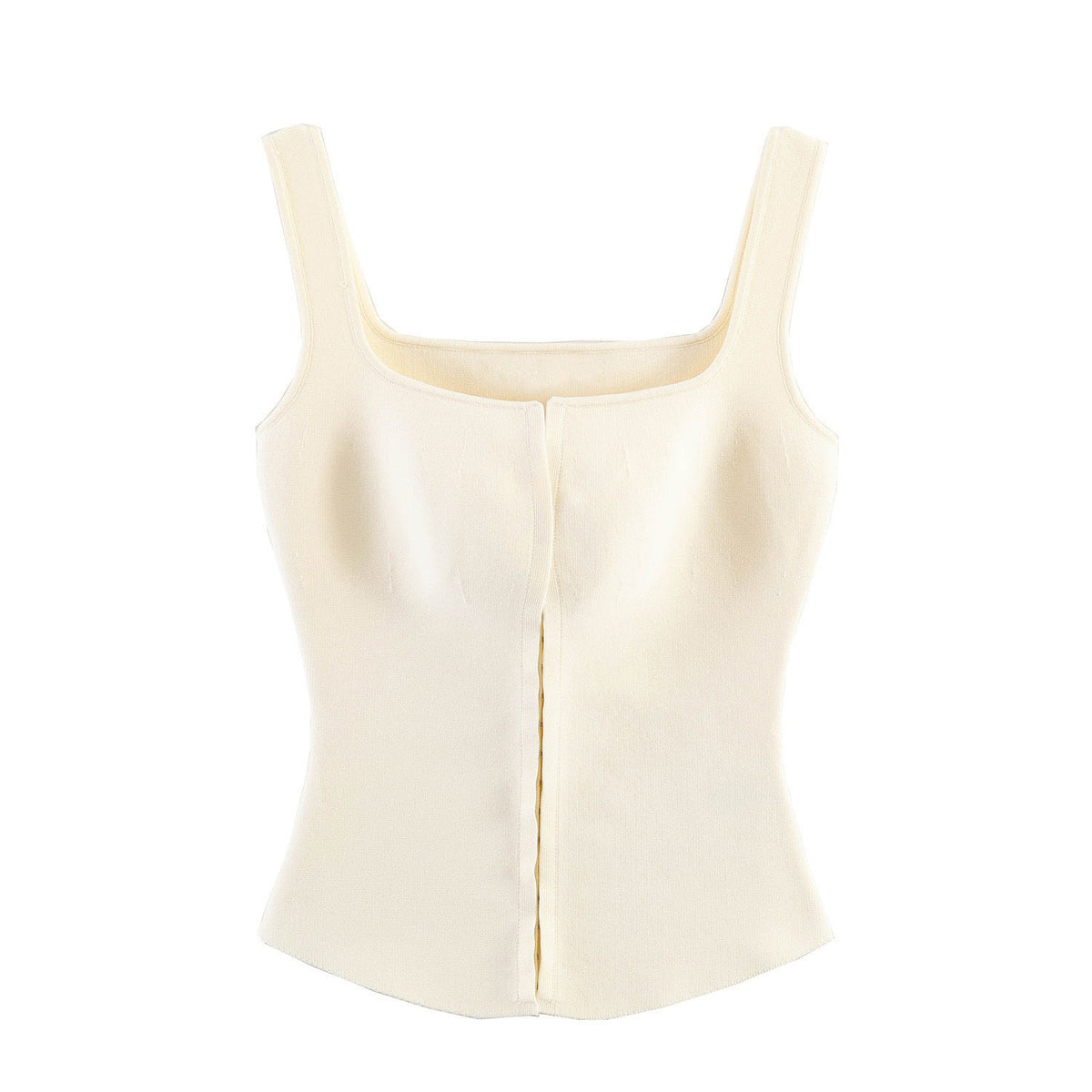 Damen tailliertes Camisole-Top mit quadratischem Ausschnitt und elastischem Material R&B