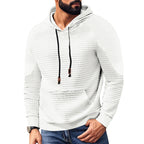 Herren nan Kapuzenpullover mit quadratischer Struktur, Raglanärmeln und Kängurutasche R&B