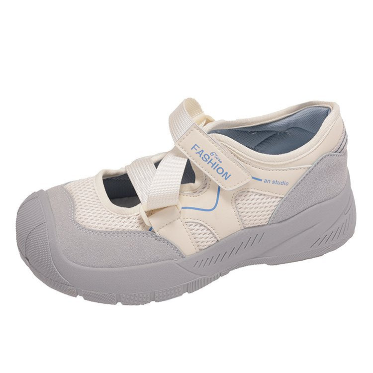 Damen modische Sneaker mit einzigartigem Riemchendesign und atmungsaktiver Oberflächenstruktur R&B