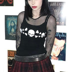 Damen Tanktop mit auffälligem Totenkopf-Design R&B