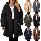Damen Kuschelige Fleecejacke im oversized Stil mit Reißverschluss R&B