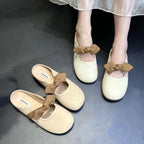 Damen Komfortable Slipper mit modischer Schleifenverzierung R&B