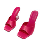 Damen Modische Flip-Flops mit transparentem Blockabsatz R&B