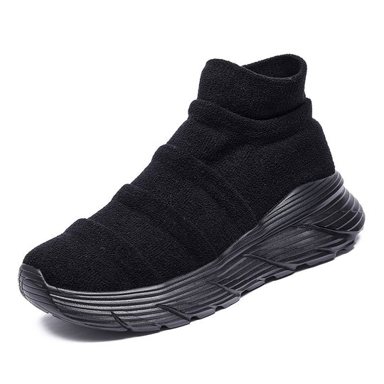 Damen Strick-High-Top Sneakers mit stützender Sohle R&B