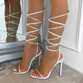 Damen Exklusive High Heels mit verschnörkeltem Riemendesign