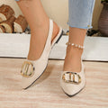 Damen Elegante Slingback-Ballerinas mit raffiniertem Schmuckdetail R&B