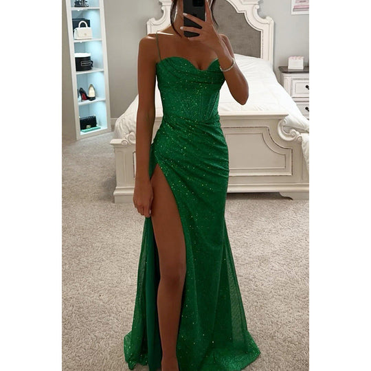 R&B | Party Selbstständiges Kleid Locker Lässig Schlitz Damen Bekleidung Kleid
