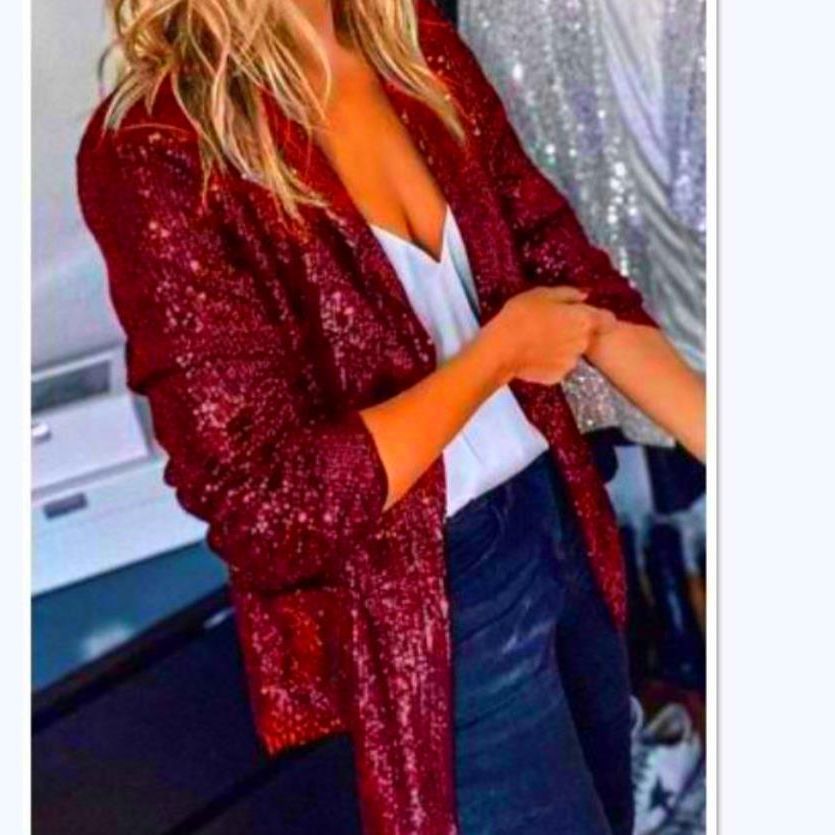 Damen Blazer mit Paillettenbesatz R&B