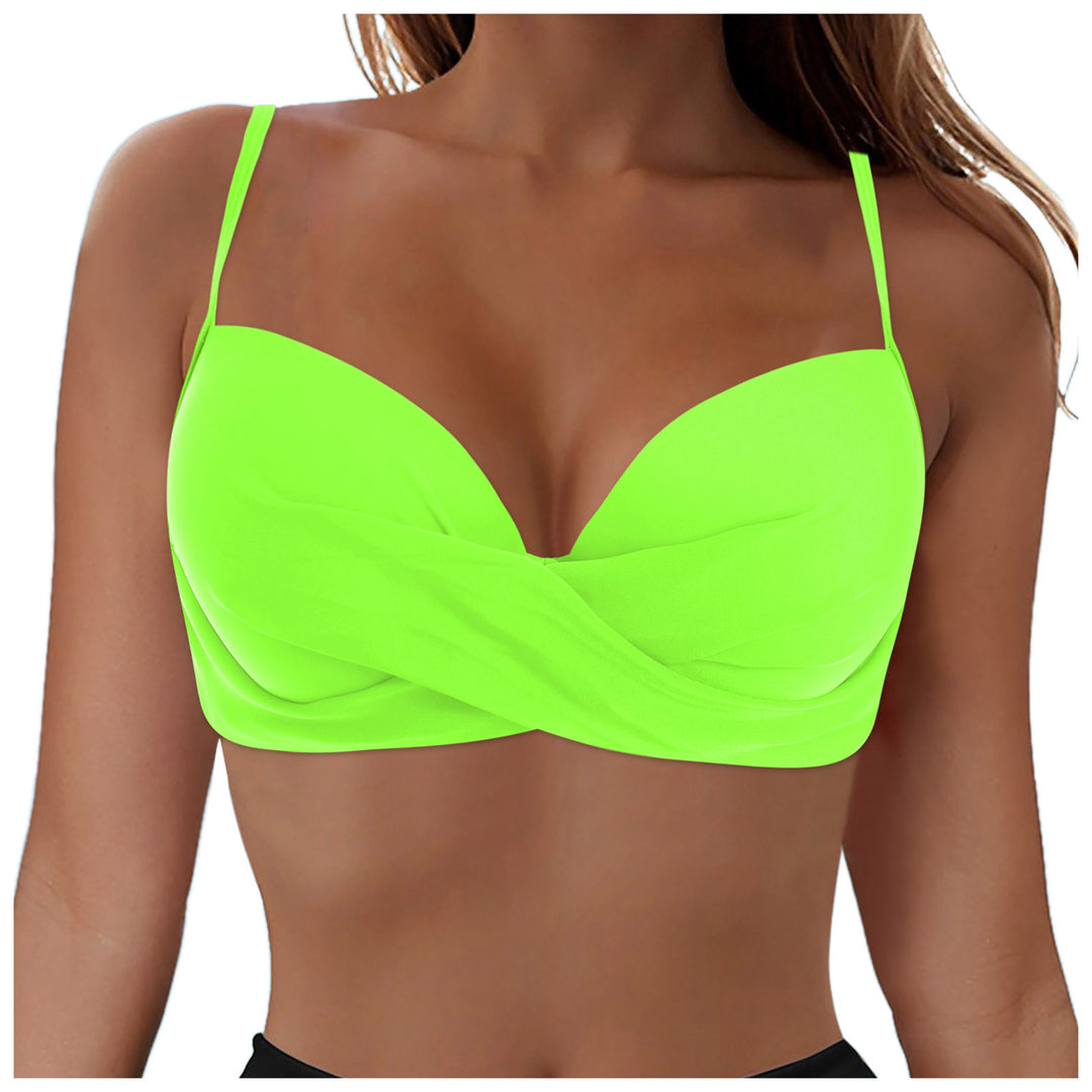 Damen Elegantes Bikinioberteil mit Wickeldesign R&B