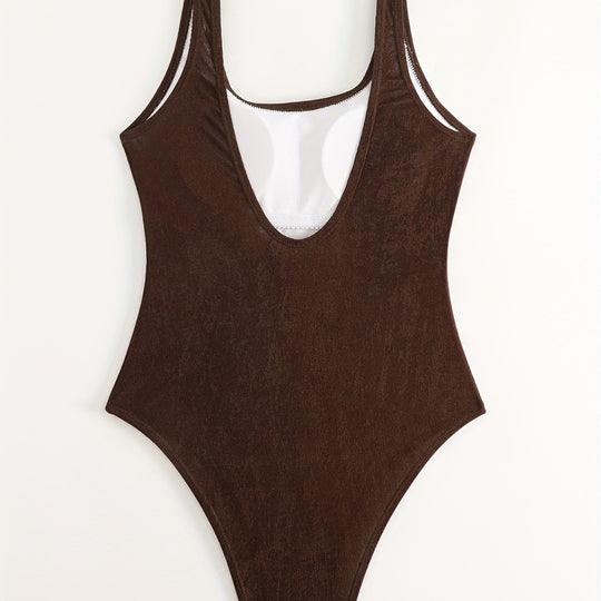 Damen Einteiler Badeanzug mit elegantem Rücken-Detail R&B
