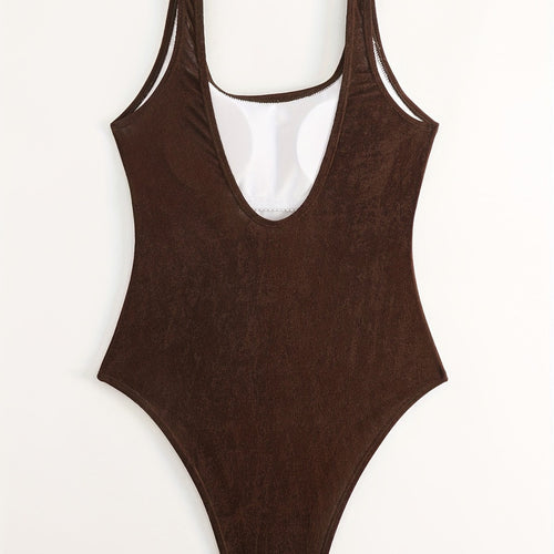 Damen Einteiler Badeanzug mit elegantem Rücken-Detail R&B