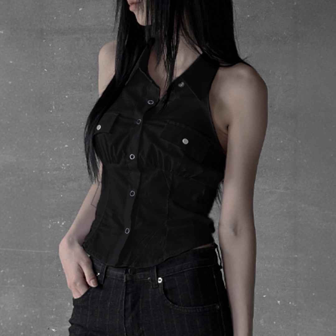 Damen Hemd mit charmantem Bindedetail und Brusttaschen R&B