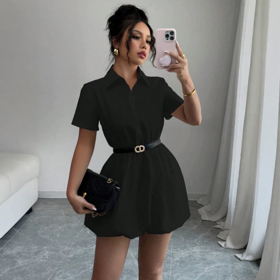 Damen Hemdblusenkleid mit zeitloser Silhouette und tailliertem Design R&B