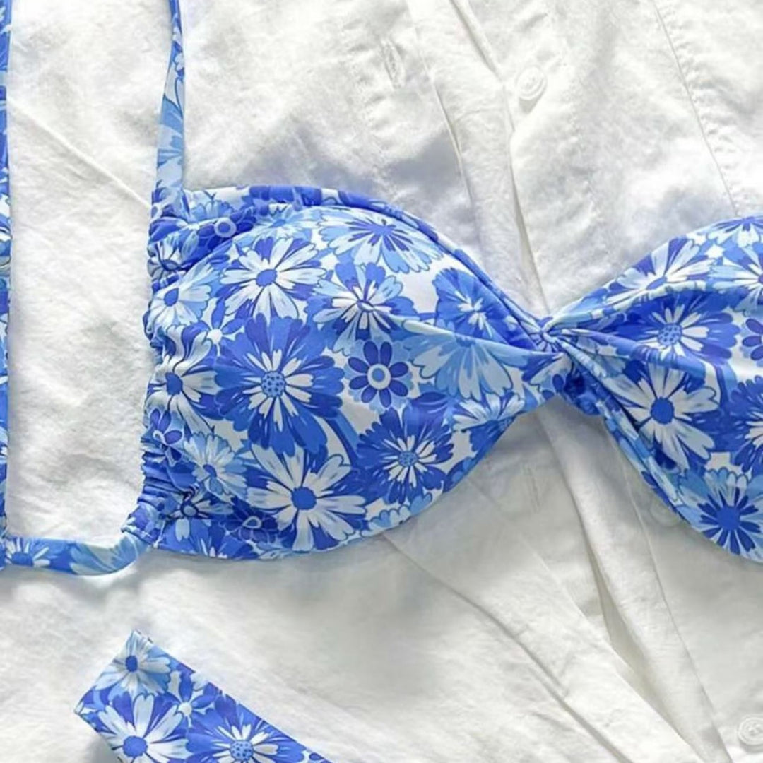 Damen Triangel-Bikini mit floralem Design R&B