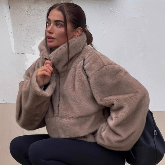 Damen Kuschelige Steppjacke R&B