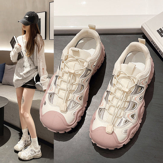 Damen Sportliche Outdoor-Sneaker mit atmungsaktivem Mesh-Obermaterial und stabiler Sohle R&B