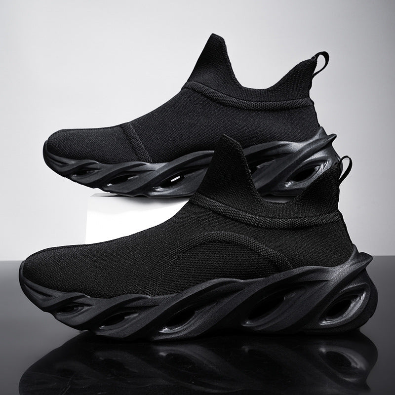 Damen High-Performance Laufschuhe mit elastischem Strick-Obermaterial und innovativer Sohlenkonstruktion R&B
