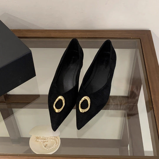 Damen elegante spitze Pumps mit dekorativen Metallakzenten R&B
