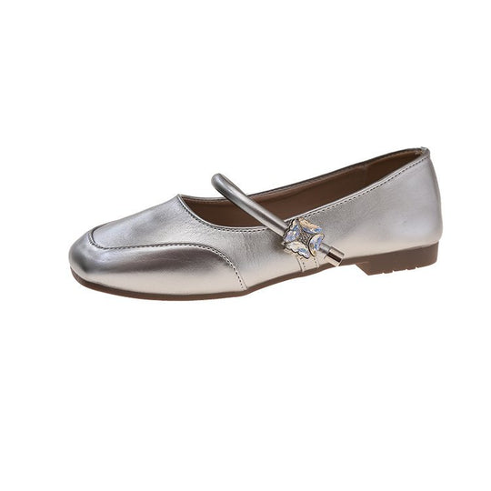 Damen elegante Ballerinas mit dekorativem Verschluss R&B