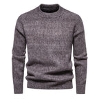 Herren Strickpullover mit hohem Kragen und strukturierter Oberfläche