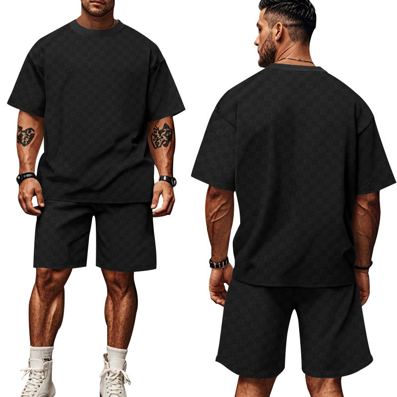 Herren lässiges Kurzarm-Set mit bequemer Passform und stylischem Design R&B