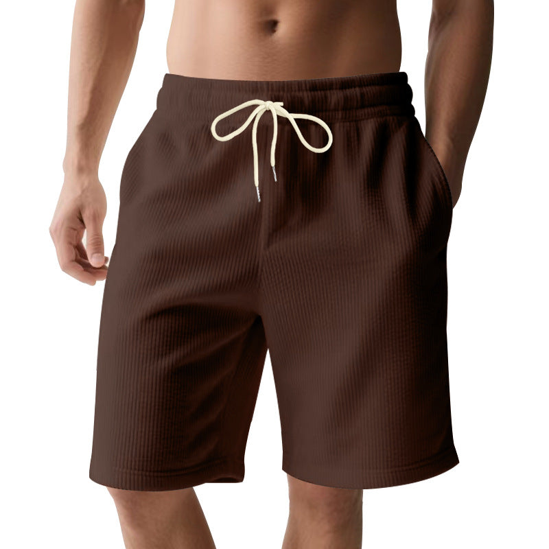 Herren nan knielange Bermudashorts mit elastischem Bund Kordelzug und Seitentaschen R&B