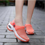 Damen bequeme Mesh-Sneaker mit ergonomischem Fußbett R&B