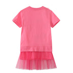 Mädchen T-Shirt Kleid mit bezauberndem Tüllunterrock R&B