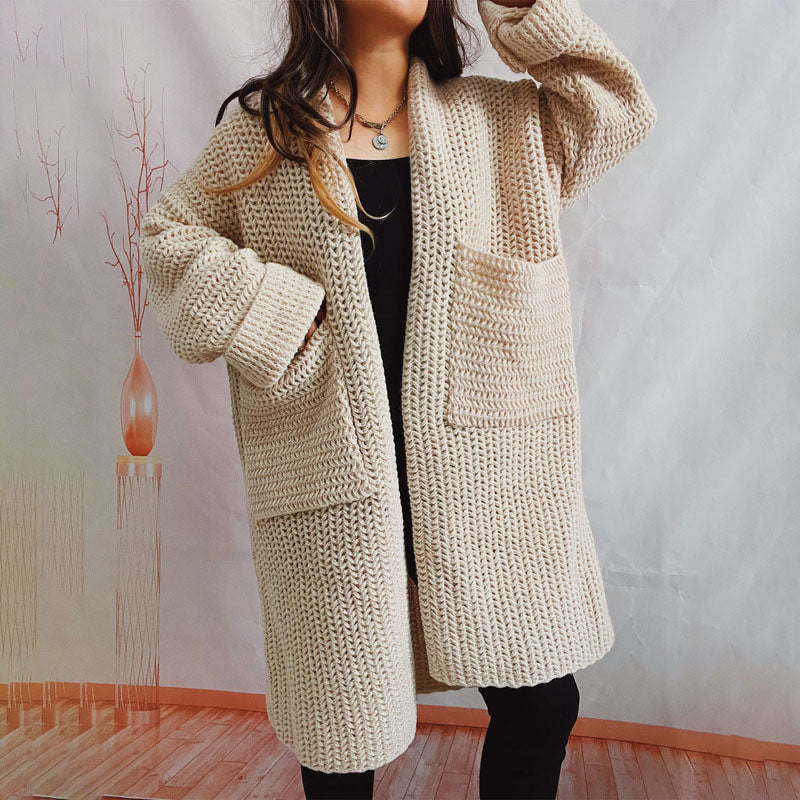 R&B | Einfarbige Strickjacke