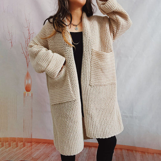 R&B | Einfarbige Strickjacke
