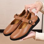 Damen Bequeme Lederpumps mit verstellbarem Riemen R&B