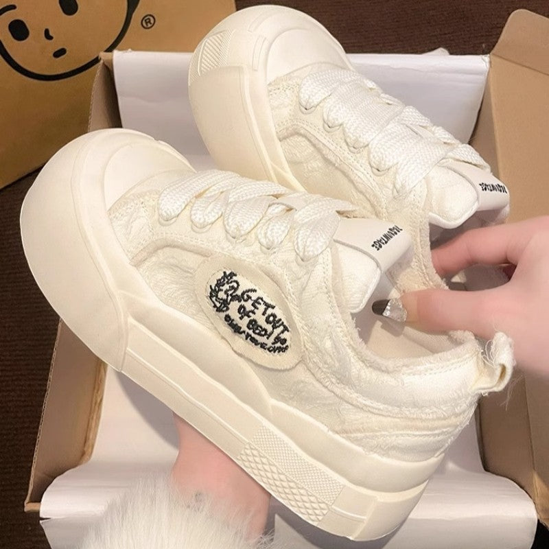 Damen modische Sneaker mit stylischem Fleece-Einsatz R&B