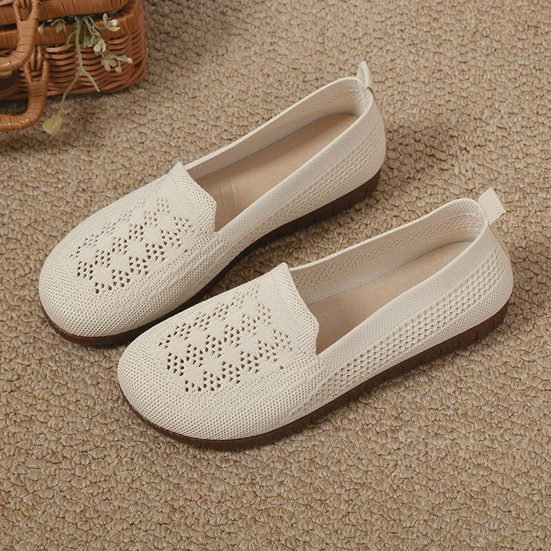 Damen Bequeme Slip-On Schuhe mit modischem Lochmuster R&B