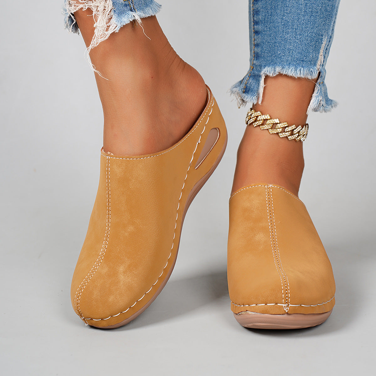 Damen Mules mit ergonomischem Fußbett und modischem Schnitt R&B