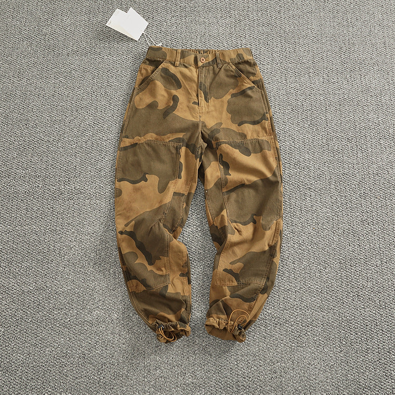 Herren Cargohose im stylischen Camouflage-Design mit elastischem Bund und praktischen Taschen R&B