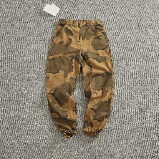 Herren Cargohose im stylischen Camouflage-Design mit elastischem Bund und praktischen Taschen R&B