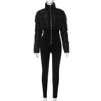 R&B | Damen Daunenjacke mit Gürtelhose