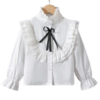 Mädchen verspielte Bluse mit Rüschendetails R&B