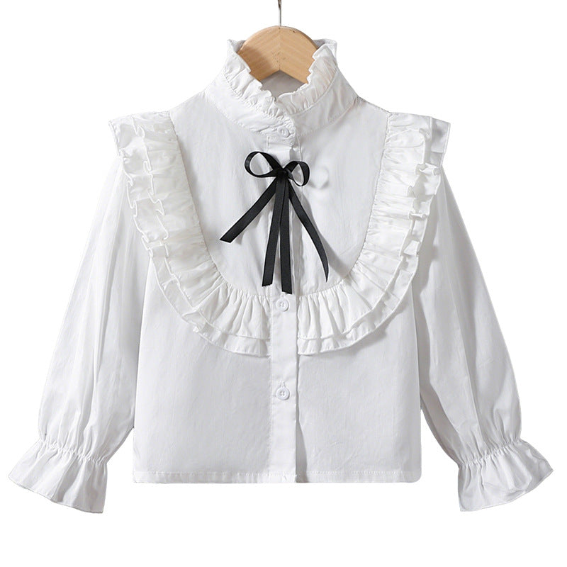 Mädchen verspielte Bluse mit Rüschendetails R&B