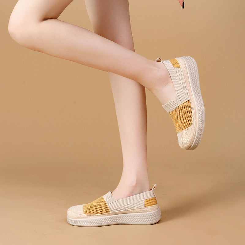 Damen Bequeme und stylishe Slip-On Sneakers mit atmungsaktivem Obermaterial R&B