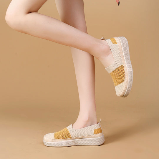 Damen Bequeme und stylishe Slip-On Sneakers mit atmungsaktivem Obermaterial R&B