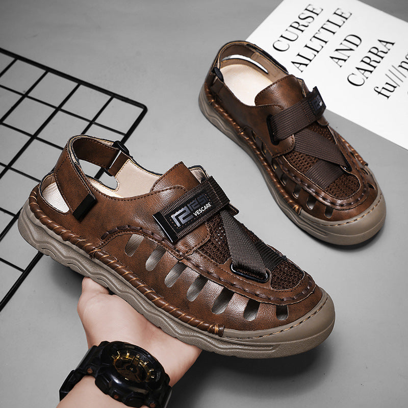 Damen Komfortable Outdoor-Sandalen mit verstellbarem Riemen und atmungsaktiver Obermaterialstruktur R&B