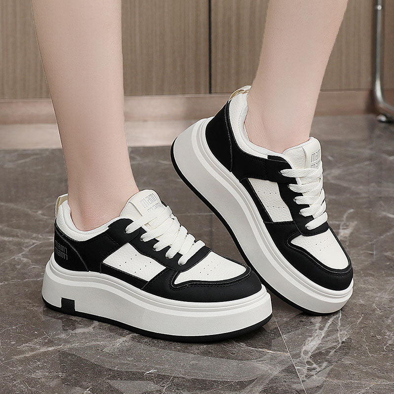 Damen sportive Plateau Sneakers mit atmungsaktivem Design und dämpfender Sohle R&B