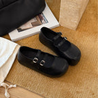 Damen Komfortable Mary Jane Schuhe mit dekorativen Schnallen